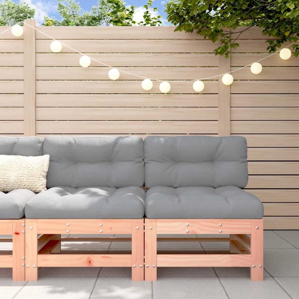 Garden Middle Sofas 2 pcs Solid Wood Douglas - Sid & Sam