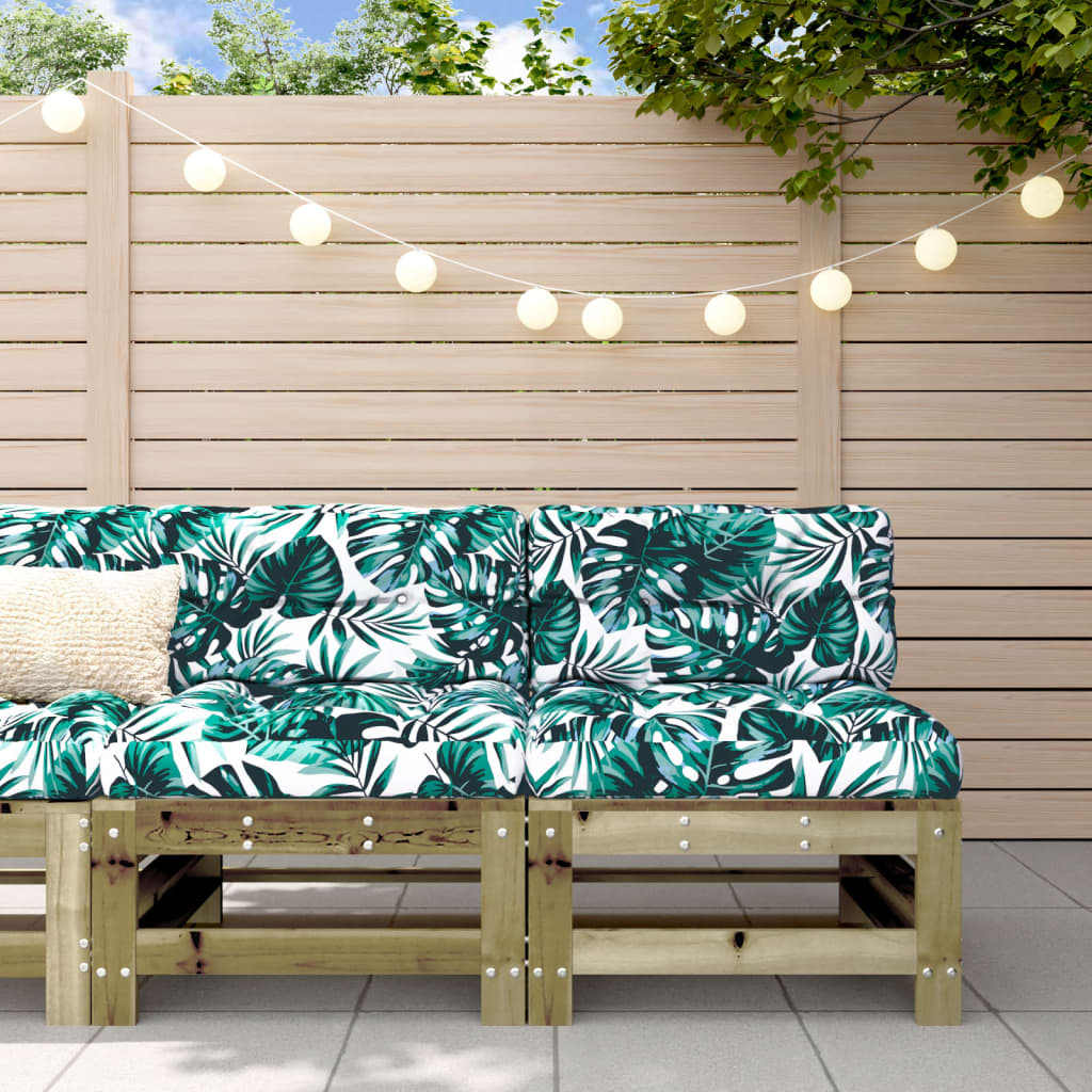 Garden Middle Sofas 2 pcs Impregnated Wood Pine - Tyrell & Tyrell