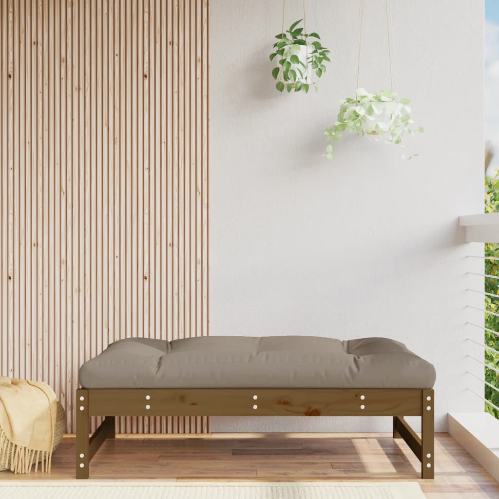 Garden Footstool Honey Brown 120x80 cm Solid Wood Pine - Millennium Furniture