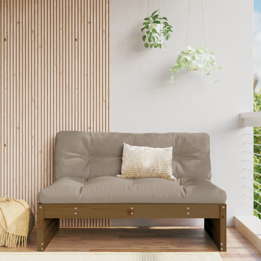 Garden Middle Sofa Honey Brown 120x80 cm Solid Wood Pine - Discount Dealers