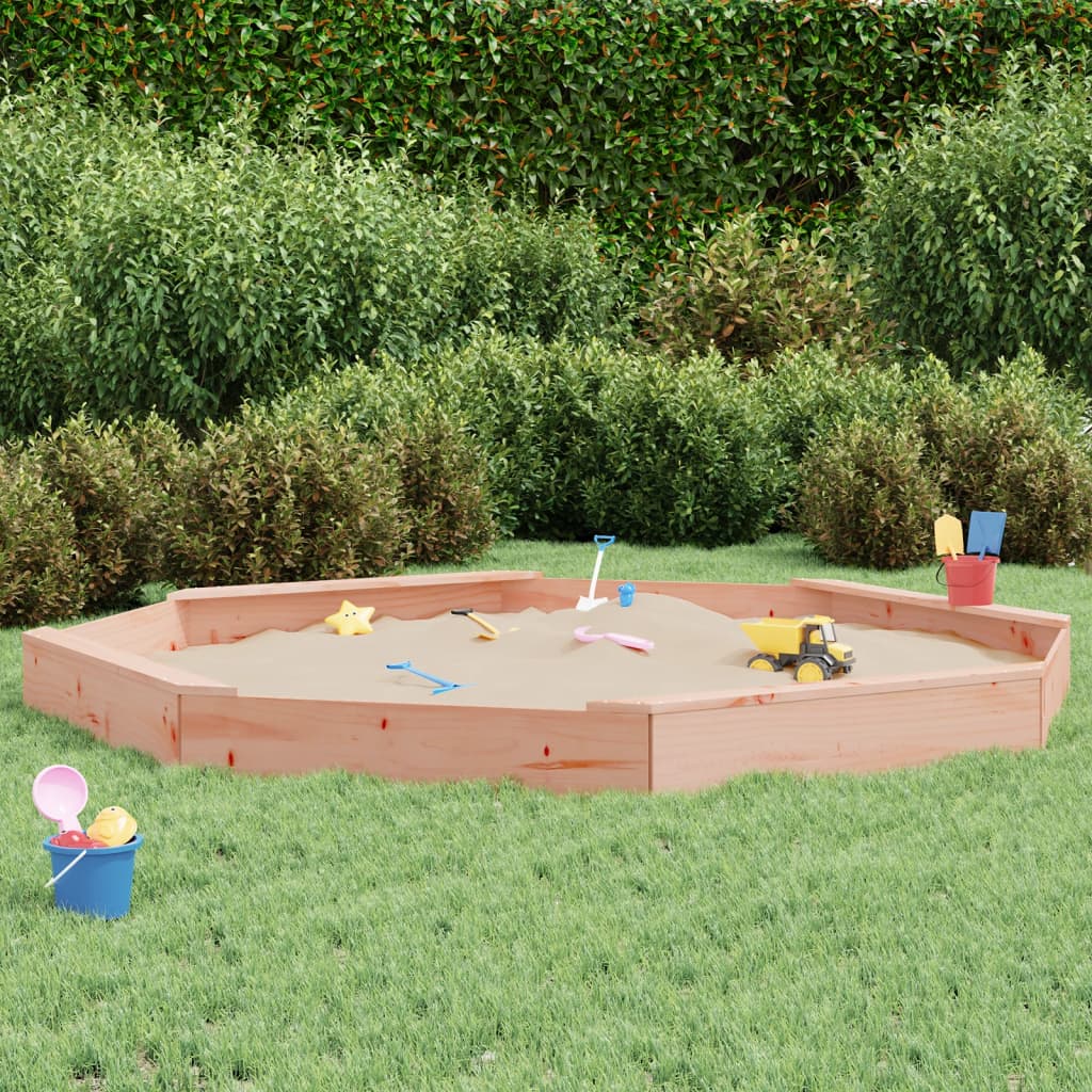 Sandbox with Seats Octagon Solid Wood Douglas - Direct Imports