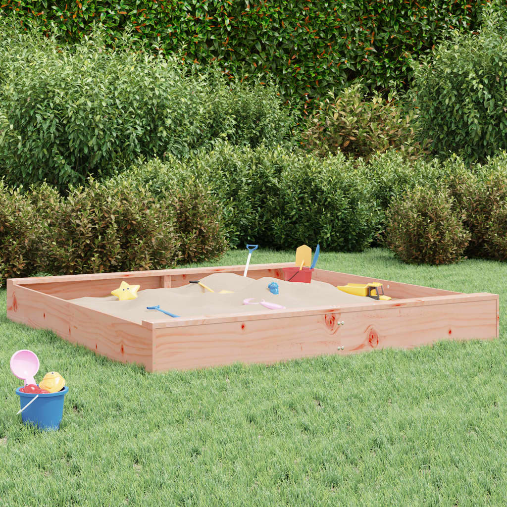 Sandbox with Seats Square Solid Wood Douglas - Direct Imports