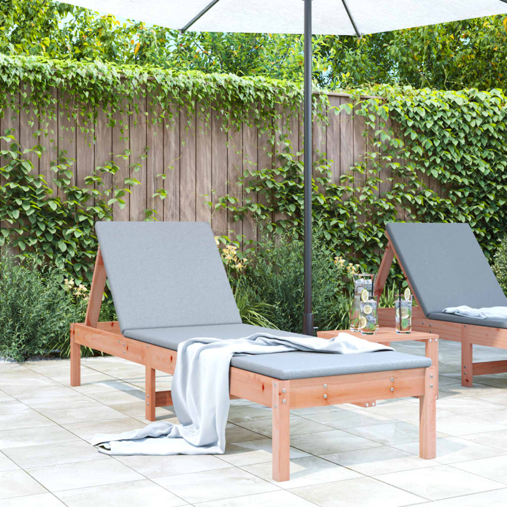 Sun Lounger 199.5x60x74 cm Solid Wood Douglas - Direct Imports