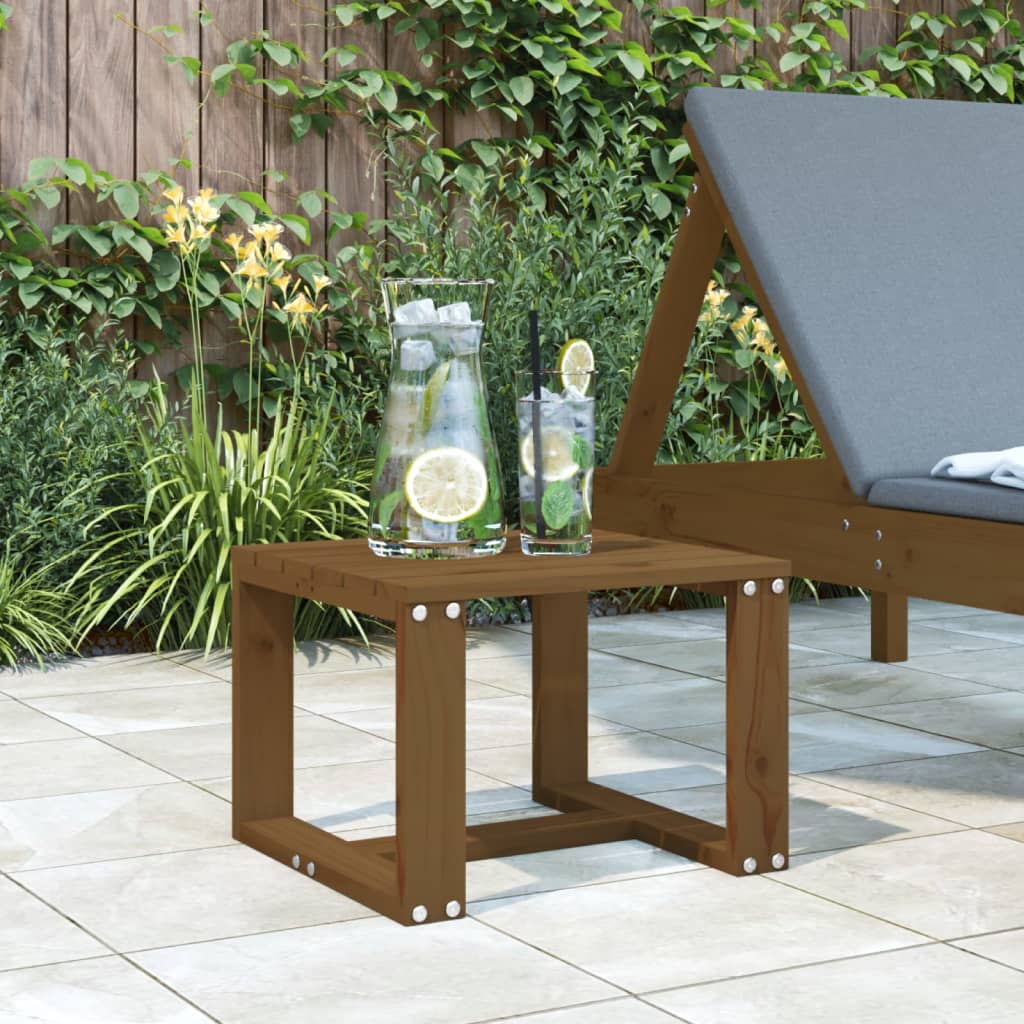 Garden Side Table Honey Brown 40x38x28.5 cm Solid Wood Pine - All Things Good