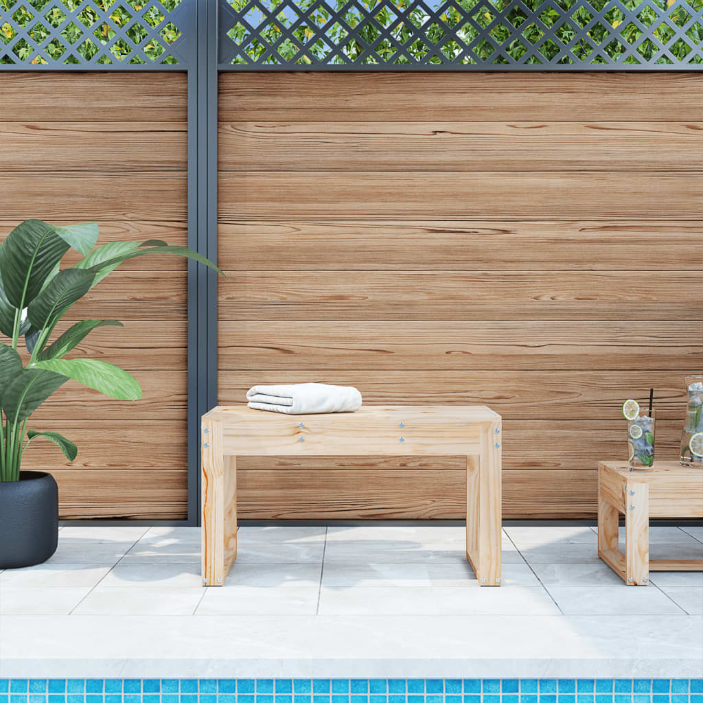 Garden Bench 80x38x45 cm Solid Wood Pine - Tyrell & Tyrell