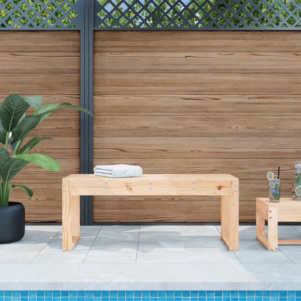 Garden Bench 110x38x45 cm Solid Wood Pine - Merlin Deals