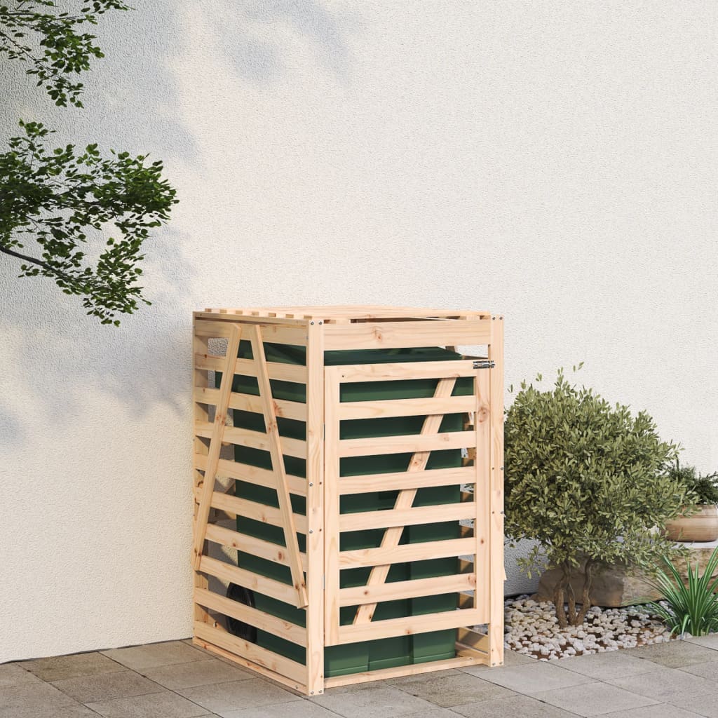 Wheelie Bin Storage 84x90x128.5 cm Solid Wood Pine - Sid & Sam