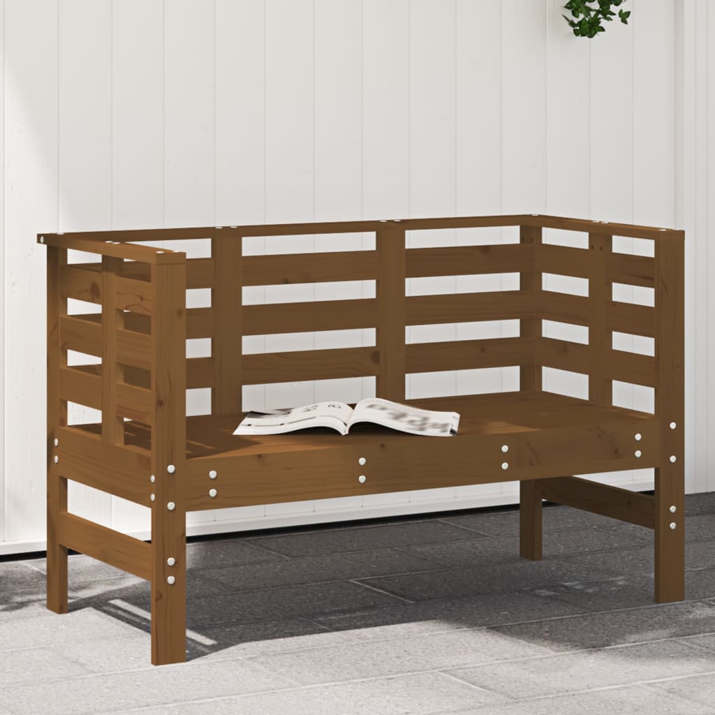 Garden Bench Honey Brown 111.5x53x71 cm Solid Wood Pine - Style and Chic