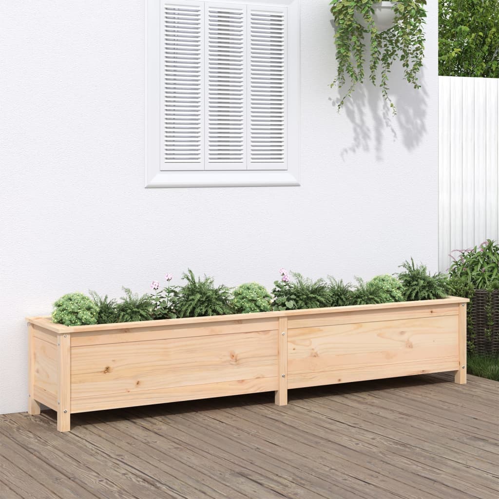 Garden Raised Bed 199.5x40x39 cm Solid Wood Pine - Sid & Sam