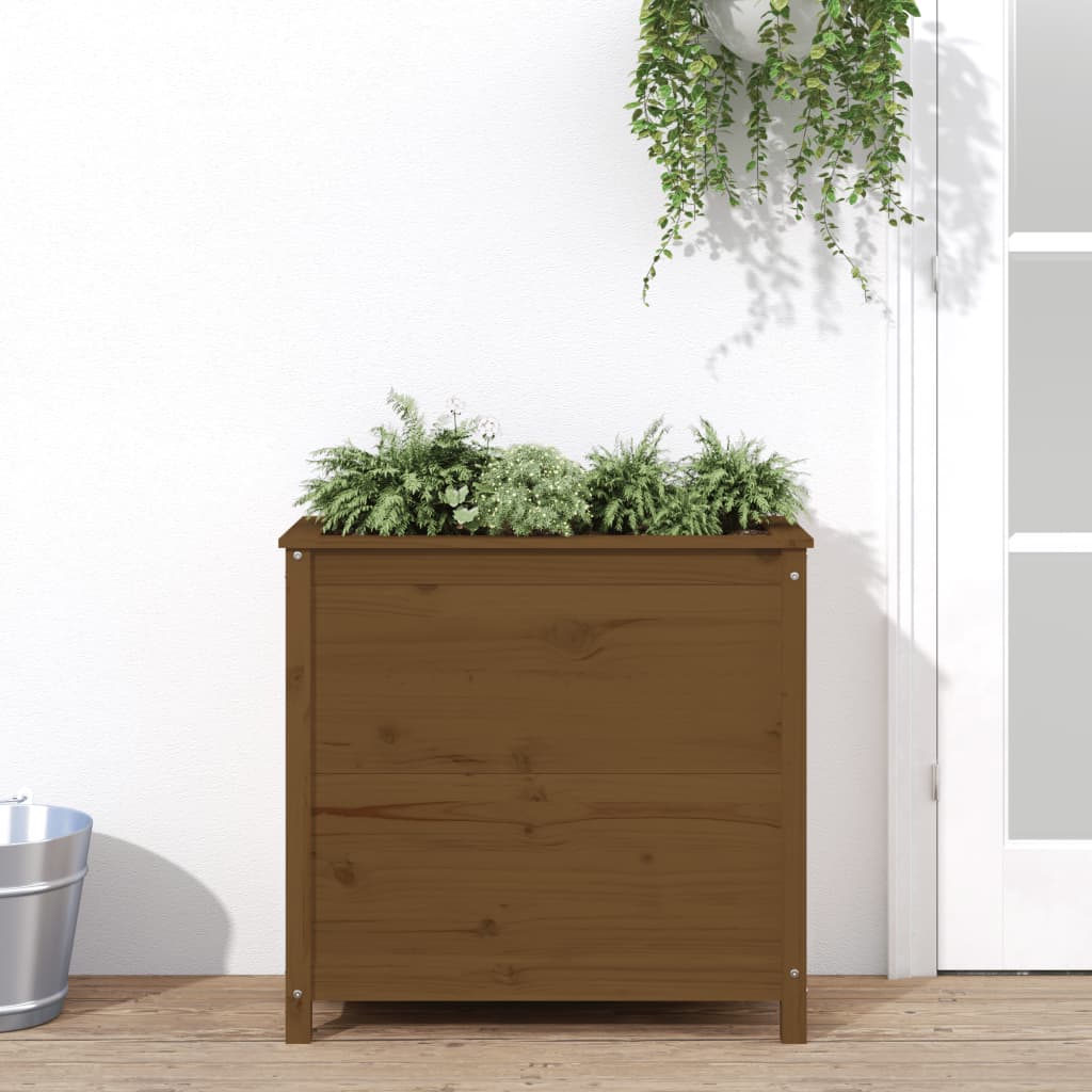 Garden Planter Honey Brown 82.5x40x78 cm Solid Wood Pine - The Home Maker