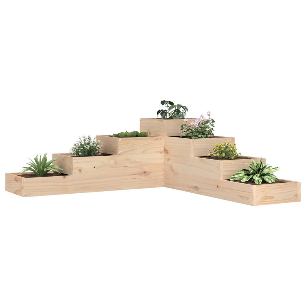 Garden Planter 4-Tier 106x104.5x36 cm Solid Wood Pine - Casper Homes