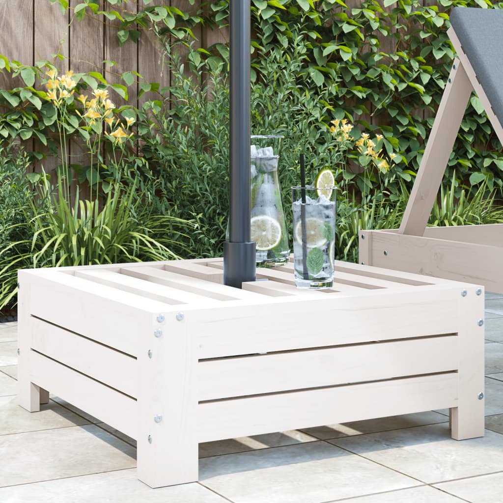 Parasol Base Cover White Solid Wood Pine - Casper Homes
