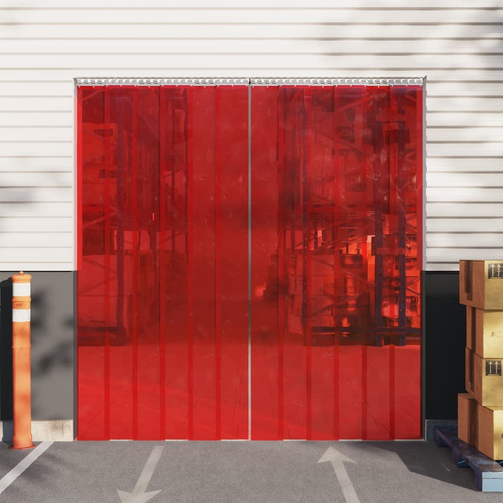 Door Curtain Red 300 mmx2.6 mm 10 m PVC - Millennium Furniture