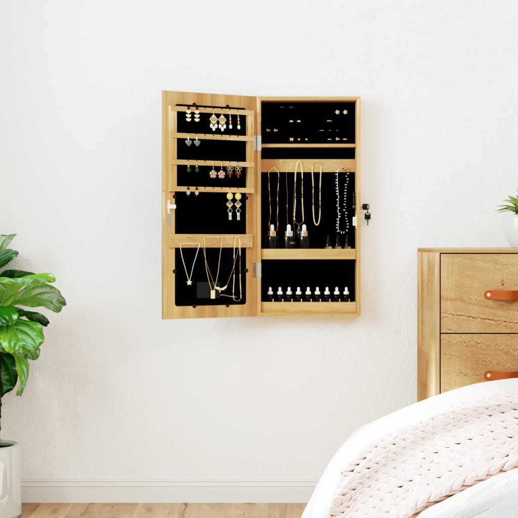 Mirror Jewellery Cabinet with LED Lights Wall Mounted - Tyrell & Tyrell