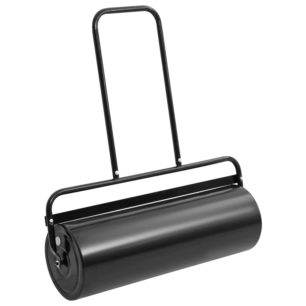 Garden Lawn Roller with Handle Black 63 L Iron and Steel - R and M Furniture