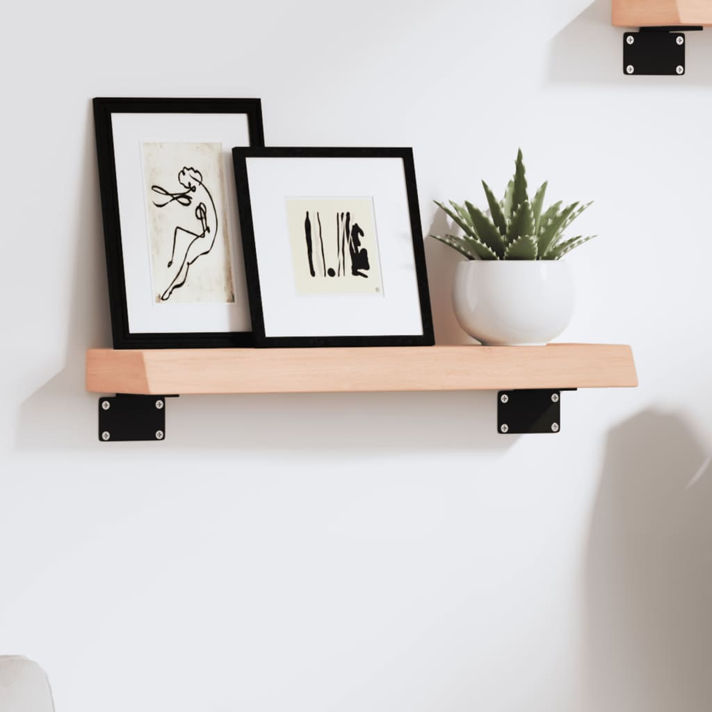 Wall Shelf 40x10x4 cm Untreated Solid Wood Oak - Casper Homes
