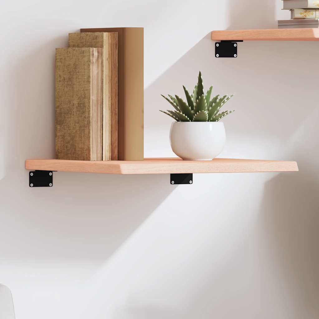 Wall Shelf 40x40x2cm Untreated Solid Wood Oak - Direct Imports