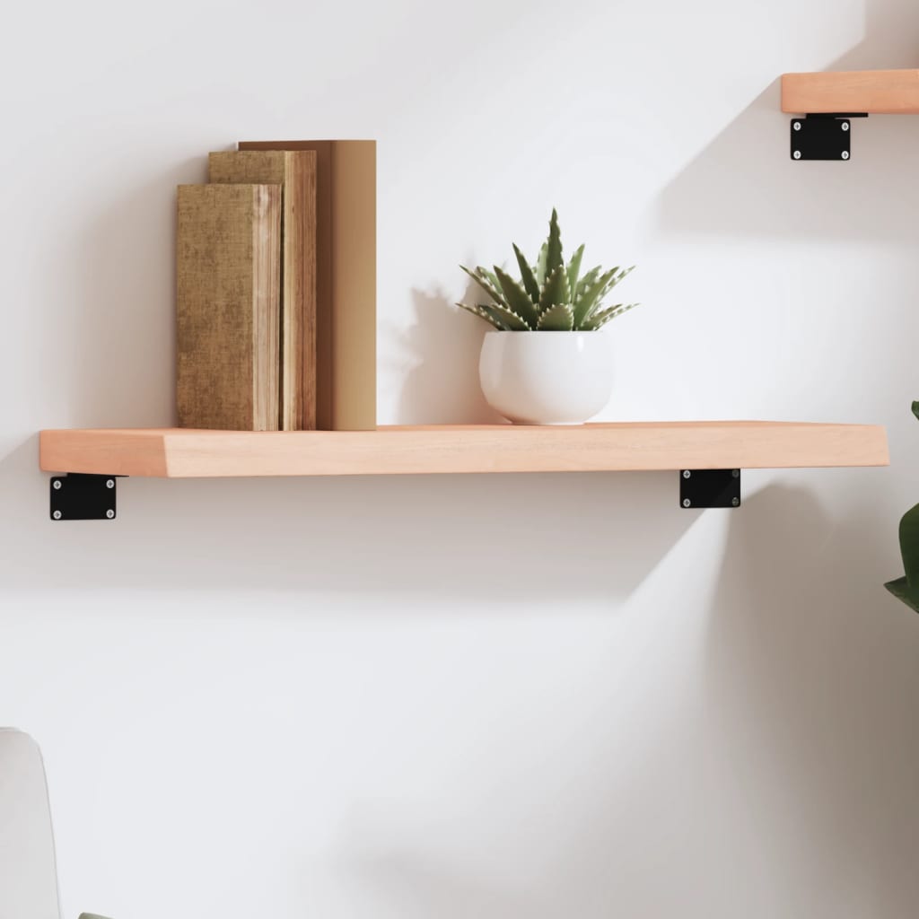 Wall Shelf 60x20x4cm Untreated Solid Wood Oak - Casper Homes