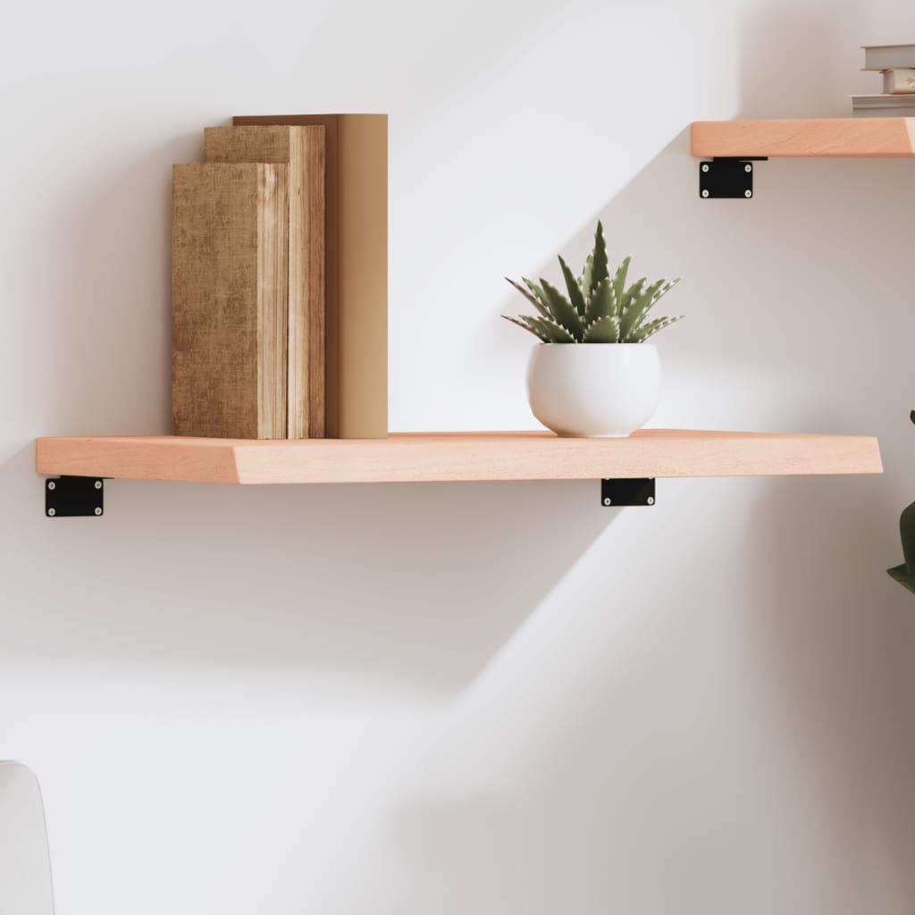 Wall Shelf 60x30x(2-4) cm Untreated Solid Wood Oak - Decor Base