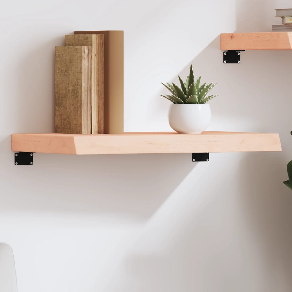 Wall Shelf 60x30x(2-6) cm Untreated Solid Wood Oak - Decor Base