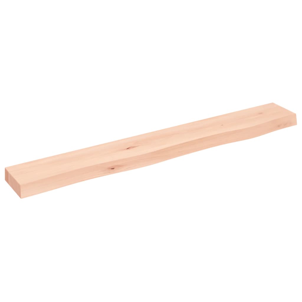 Wall Shelf 80x10x4 cm Untreated Solid Wood Oak - Millennium Furniture