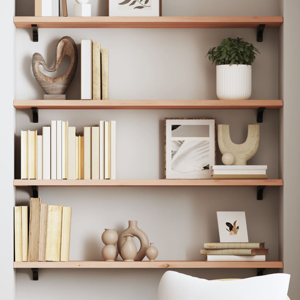 Wall Shelf 100x20x2cm Untreated Solid Wood Oak - Casper Homes