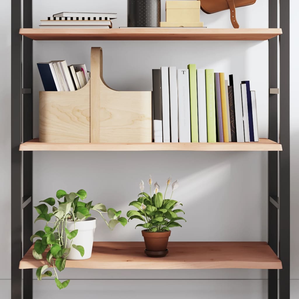 Wall Shelf 100x50x2 cm Untreated Solid Wood Oak - Merlin Deals