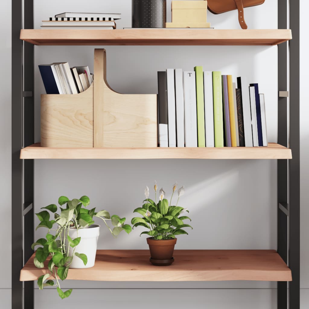 Wall Shelf 100x50x4 cm Untreated Solid Wood Oak - Decor Base