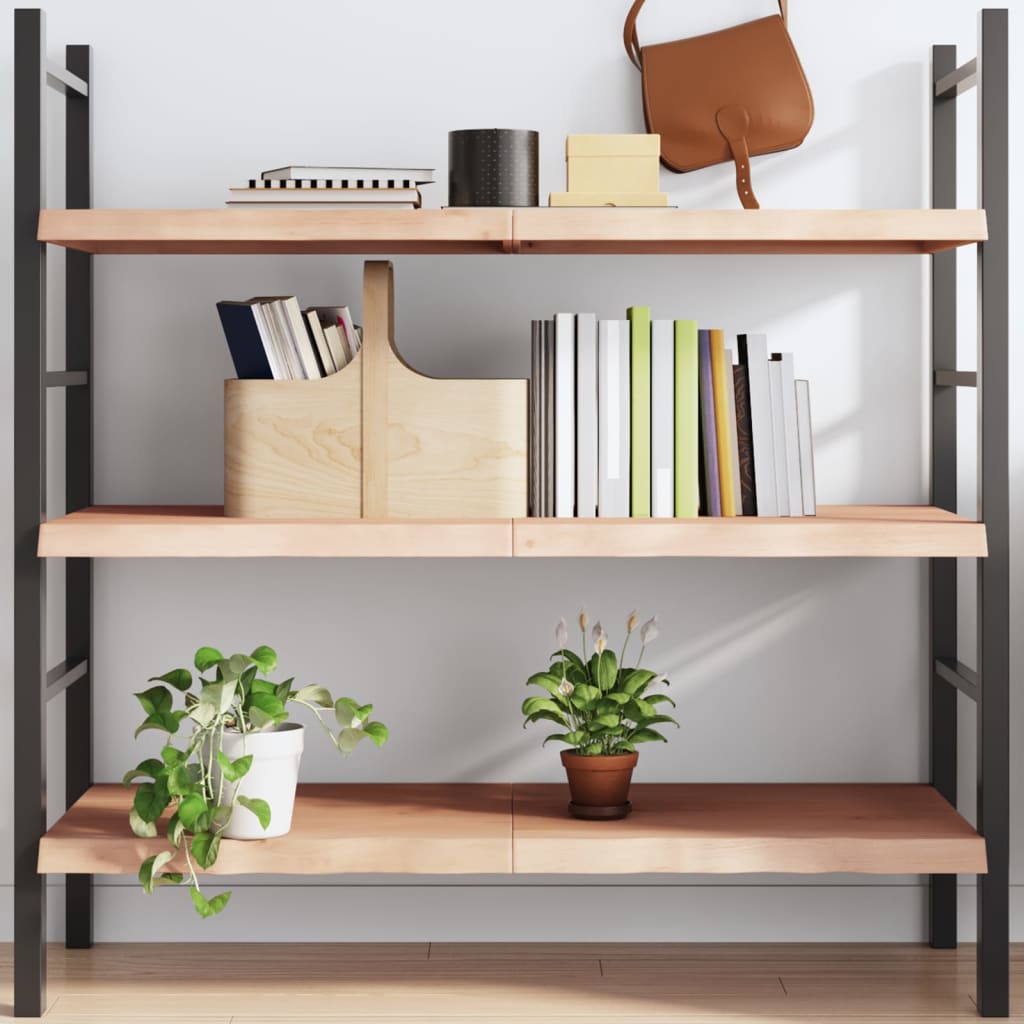 Wall Shelf 120x60x4 cm Untreated Solid Wood Oak - Decor Base