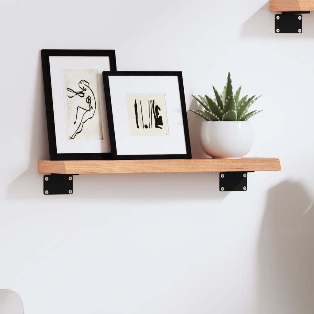 Wall Shelf Light Brown 40x10x2cm Treated Solid Wood Oak - Merlin Deals