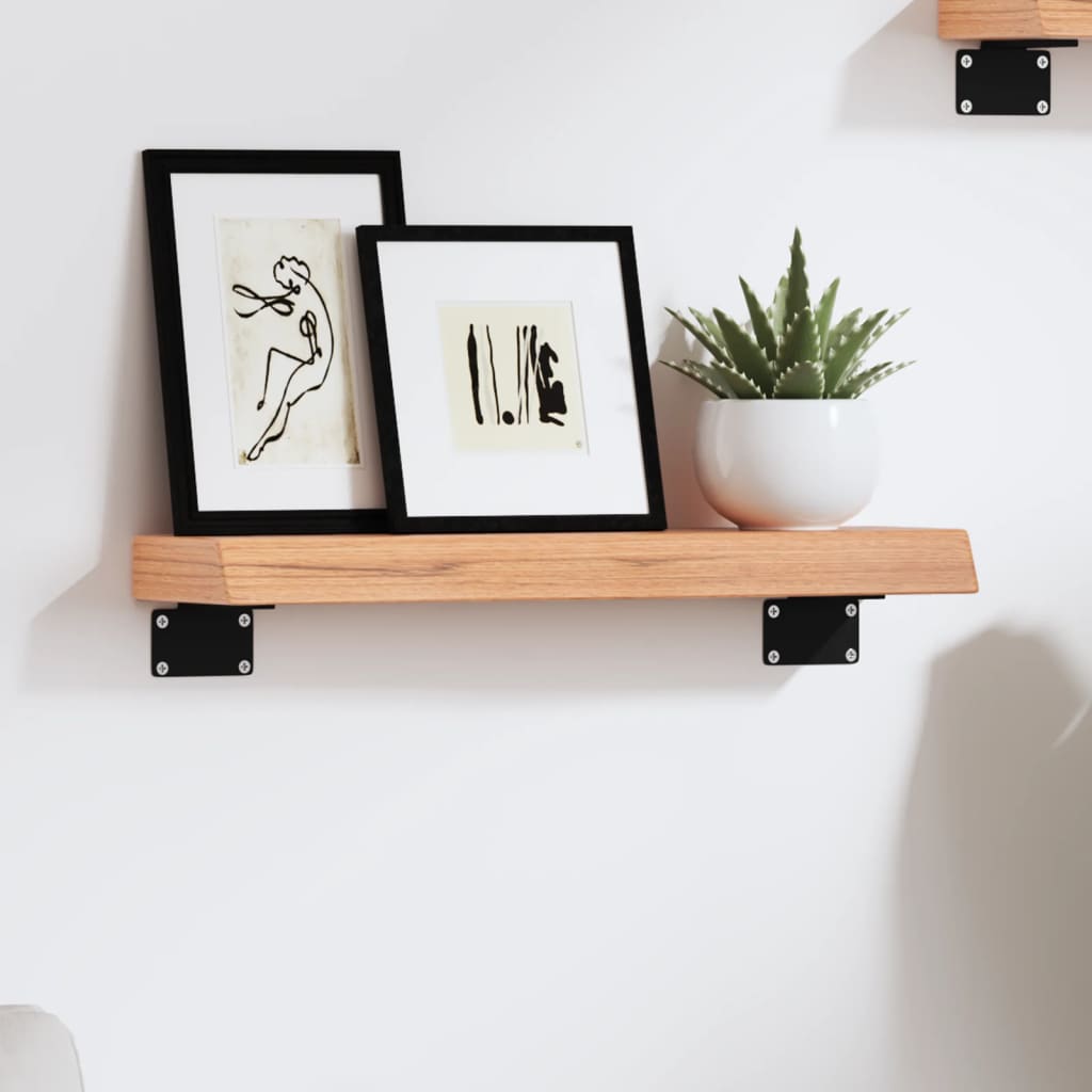 Wall Shelf Light Brown 40x10x4 cm Treated Solid Wood Oak - Tyrell & Tyrell