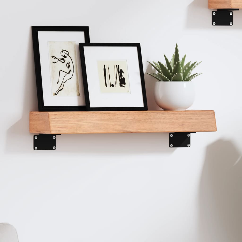 Wall Shelf Light Brown 40x10x6 cm Treated Solid Wood Oak - Unbeatable Bargains