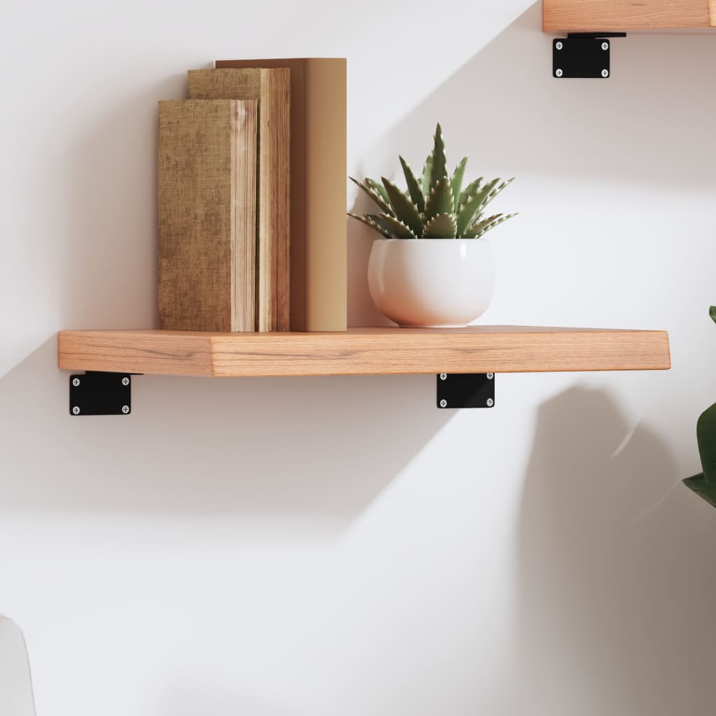 Wall Shelf Light Brown 40x20x4 cm Treated Solid Wood Oak - Sid & Sam