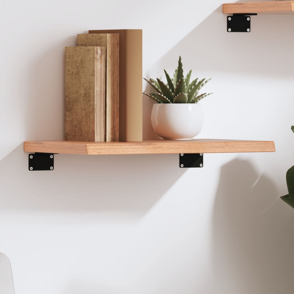 Wall Shelf Light Brown 40x30x2 cm Treated Solid Wood Oak - Style and Chic