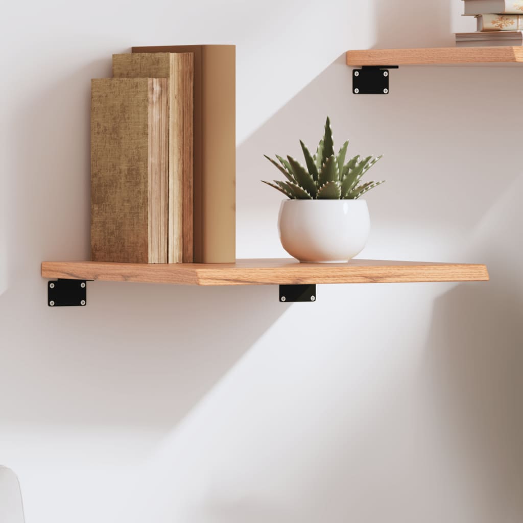 Wall Shelf Light Brown 40x40x2 cm Treated Solid Wood Oak - Merlin Deals