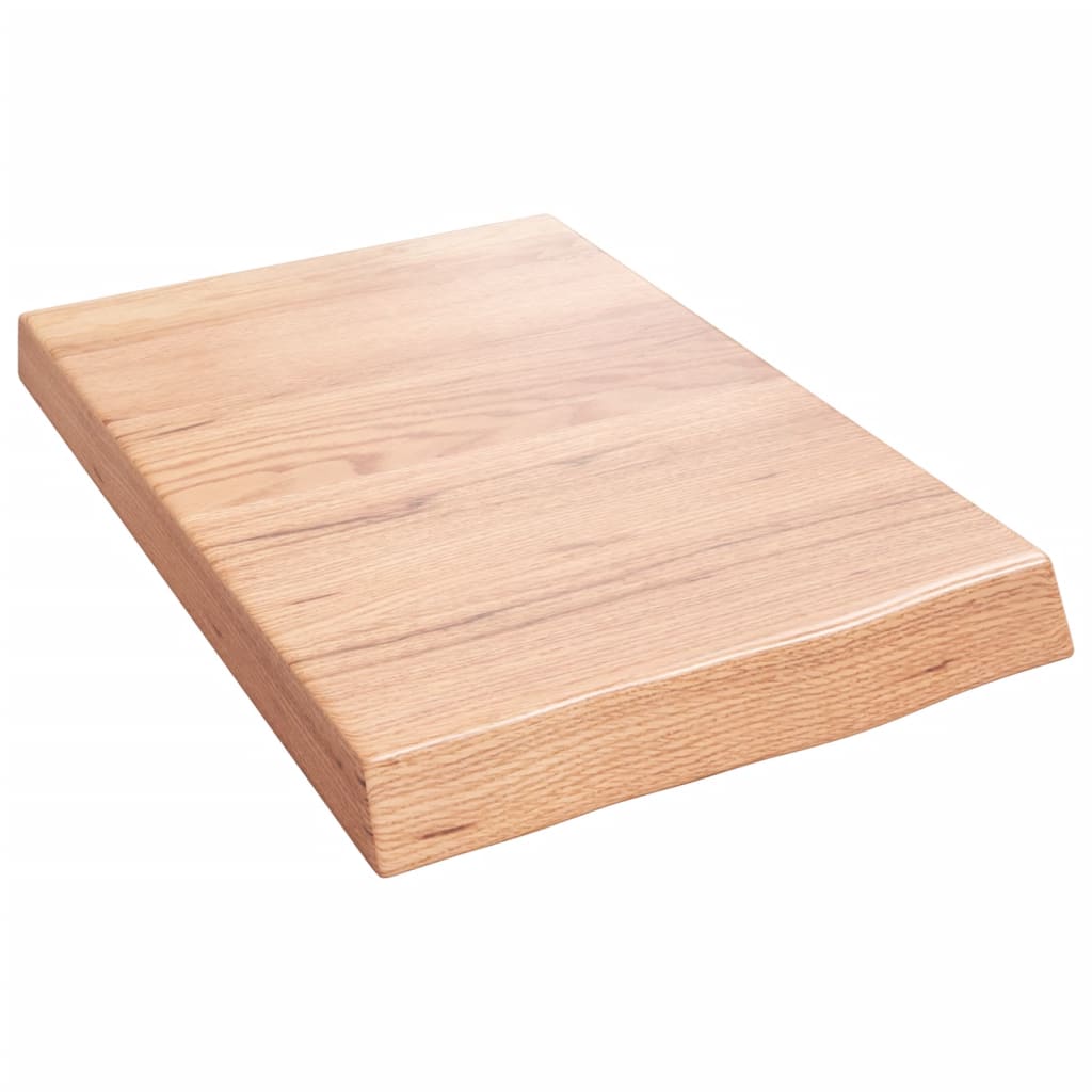 Wall Shelf Light Brown 40x60x(2-6) cm Treated Solid Wood Oak - Tyrell & Tyrell