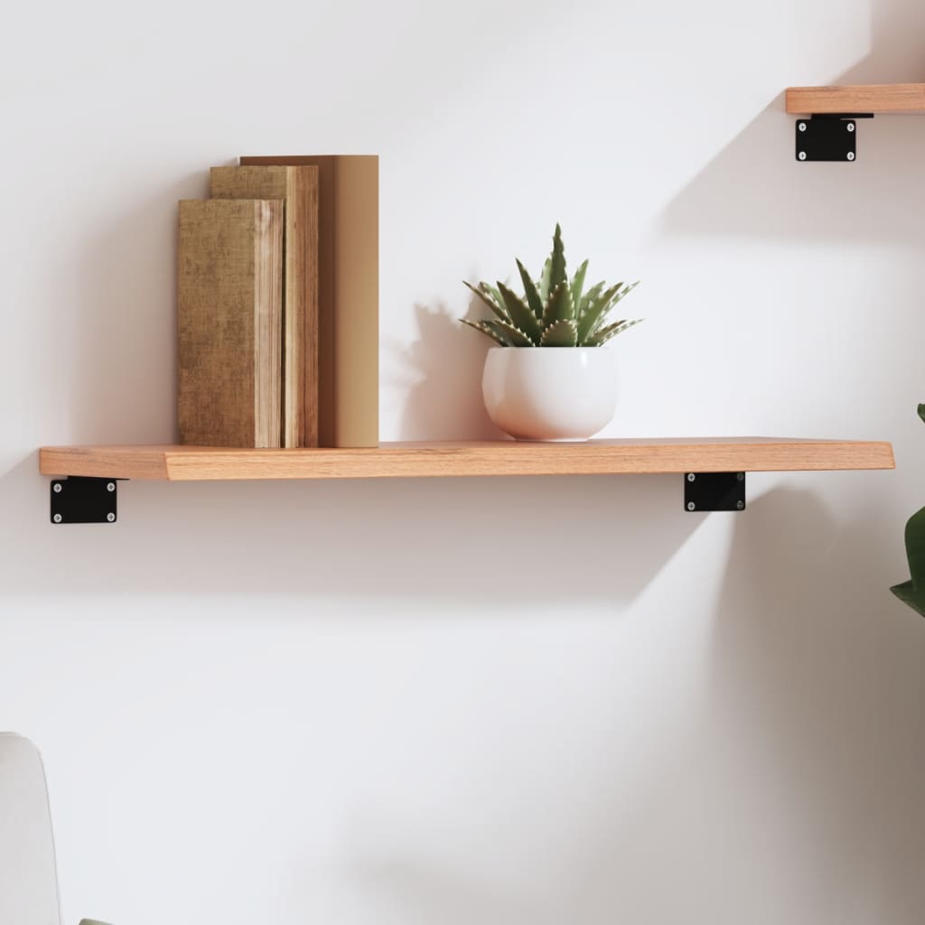 Wall Shelf Light Brown 60x20x2cm Treated Solid Wood Oak - Merlin Deals