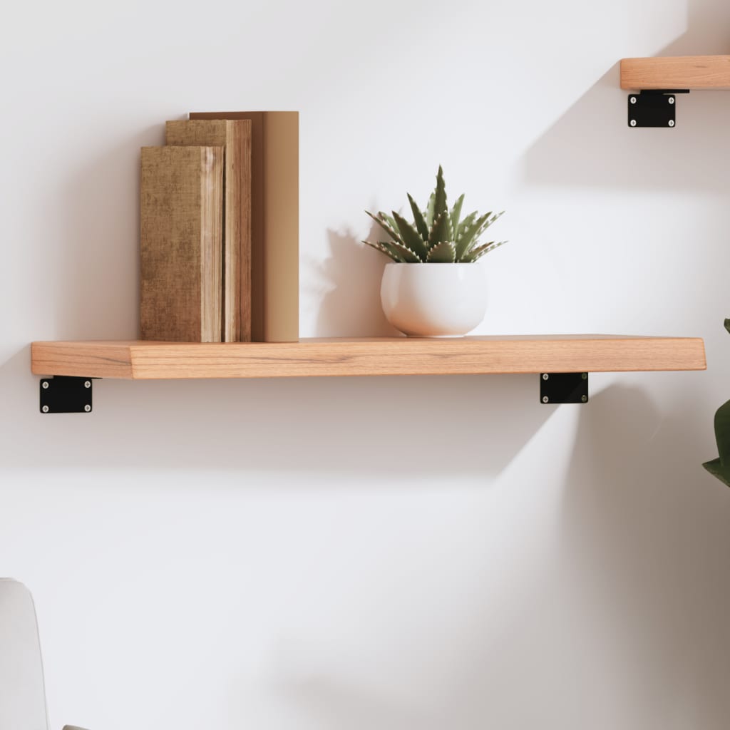 Wall Shelf Light Brown 60x20x4 cm Treated Solid Wood Oak - Tyrell & Tyrell