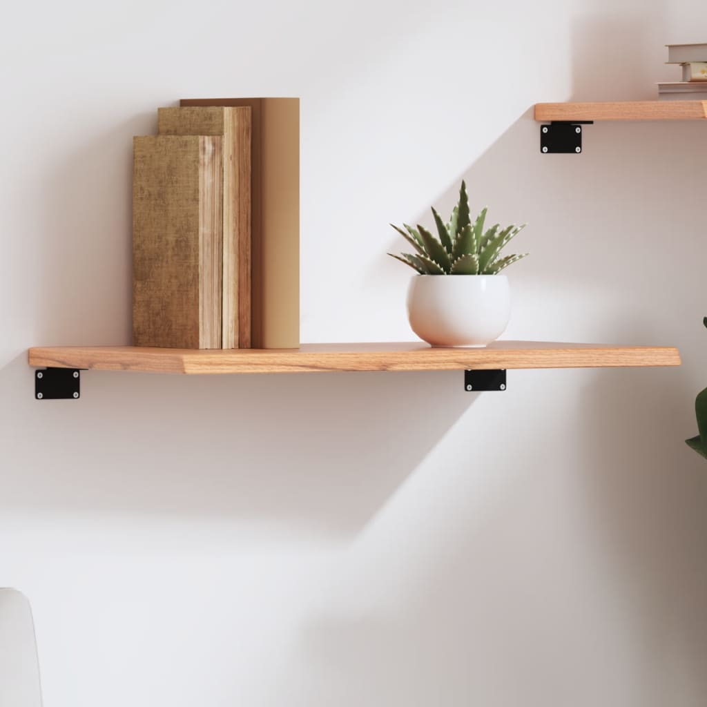 Wall Shelf Light Brown 60x30x2 cm Treated Solid Wood Oak - R and M Furniture