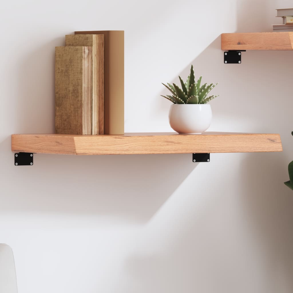Wall Shelf Light Brown 60x40x6 cm Treated Solid Wood Oak - Tyrell & Tyrell