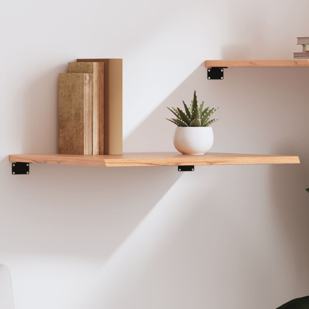 Wall Shelf Light Brown 60x60x2 cm Treated Solid Wood Oak - R and M Furniture