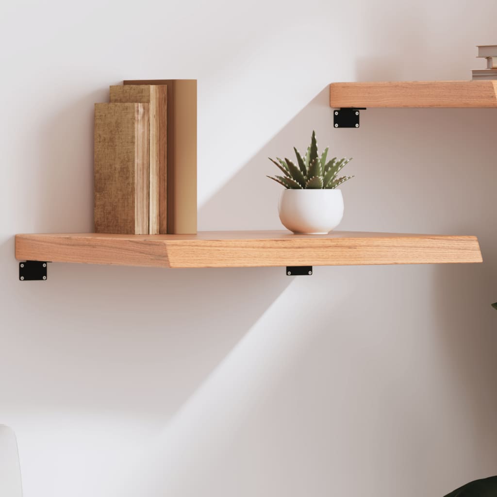 Wall Shelf Light Brown 60x60x(2-6) cm Treated Solid Wood Oak - Merlin Deals