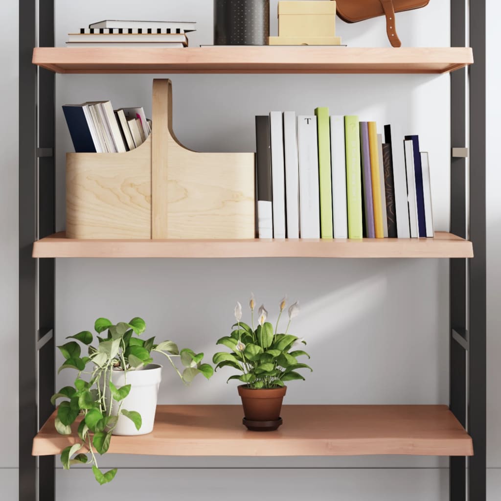 Wall Shelf Light Brown 80x50x(2-4) cm Treated Solid Wood Oak - Merlin Deals