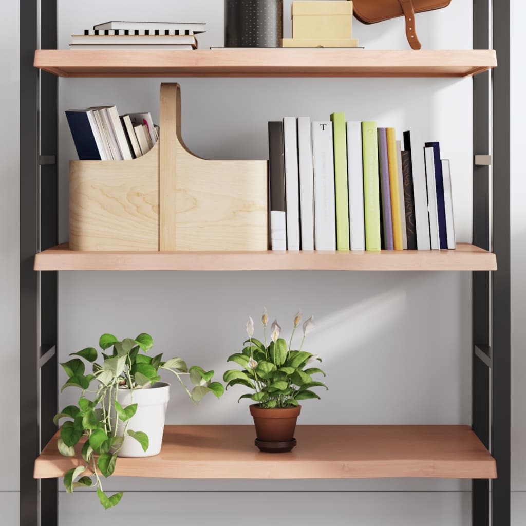 Wall Shelf Light Brown 100x40x4 cm Treated Solid Wood Oak - Unbeatable Bargains