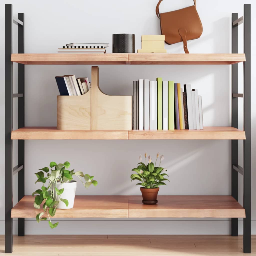 Wall Shelf Light Brown 120x50x4 cm Treated Solid Wood Oak - The Home Maker