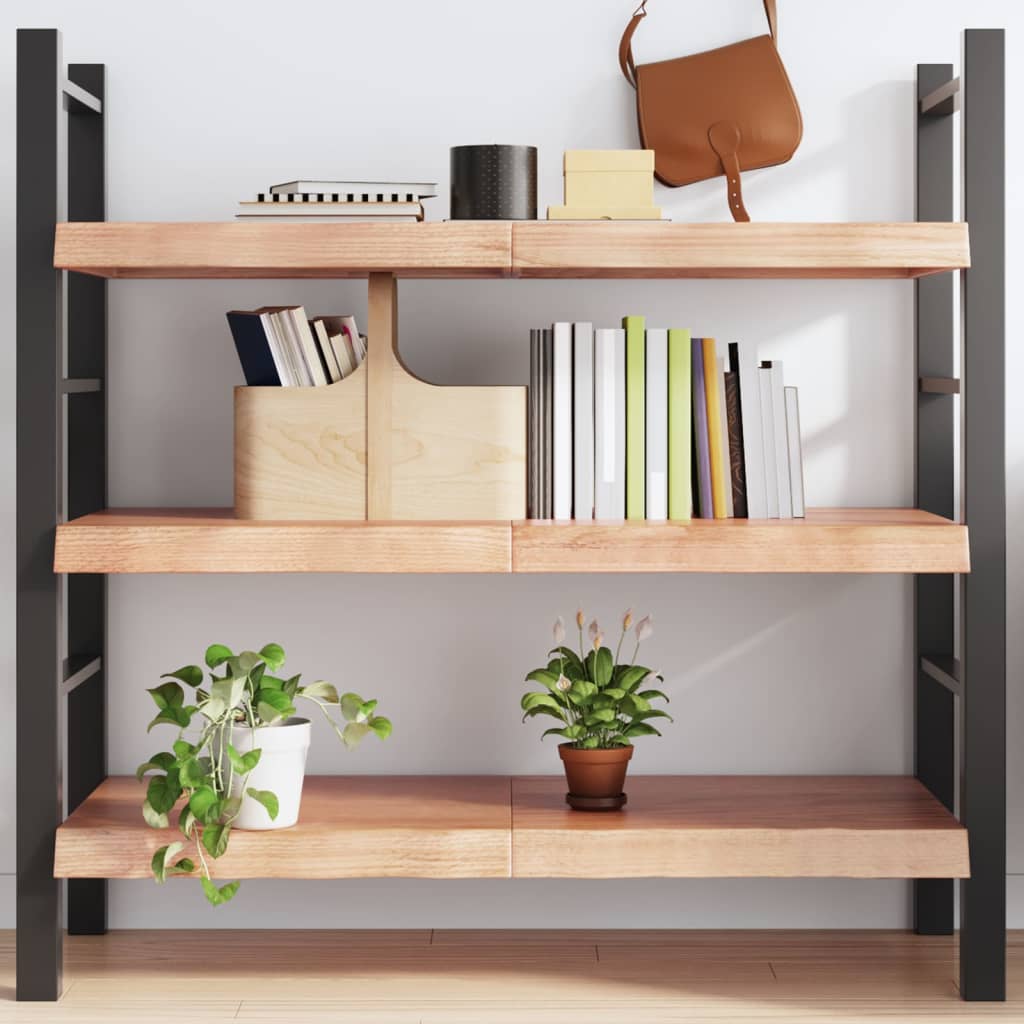 Wall Shelf Light Brown 120x60x6 cm Treated Solid Wood Oak - Unbeatable Bargains