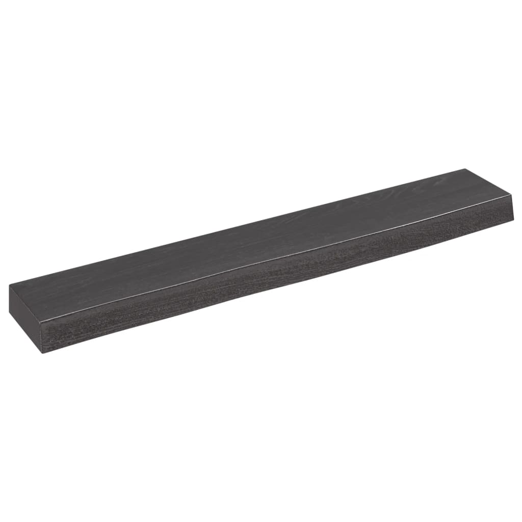 Wall Shelf Dark Brown 60x10x4 cm Treated Solid Wood Oak - Unbeatable Bargains