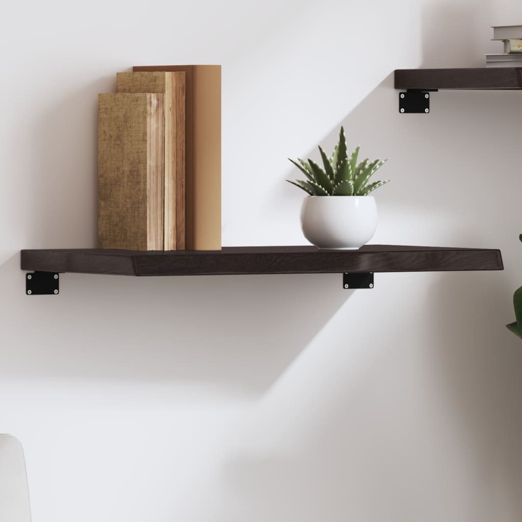 Wall Shelf Dark Grey 60x40x4 cm Treated Solid Wood Oak - R and M Furniture