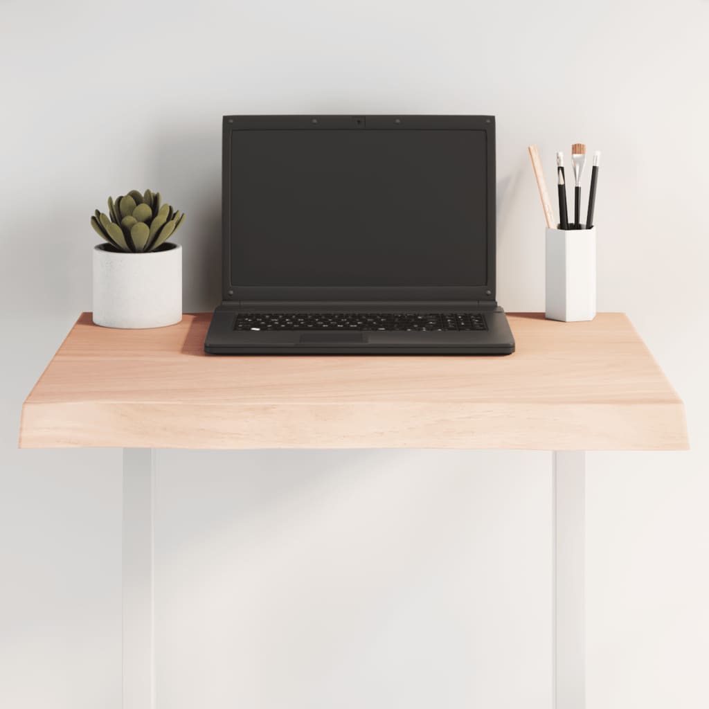 Table Top 60x50x4 cm Untreated Solid Wood Oak Live Edge - Sid & Sam