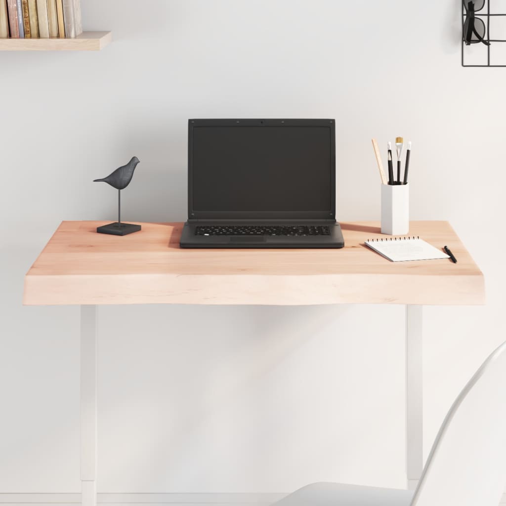 Table Top 80x50x(2-6) cm Untreated Solid Wood Live Edge - Merkel Designers